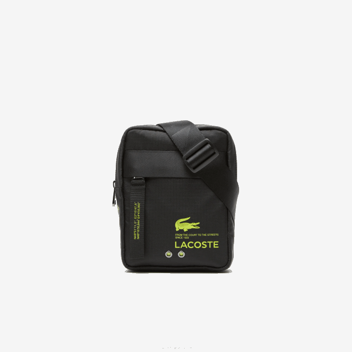 Lacoste bolsa transversal com zíper vertical de marca mulheres noir cal k68 88BL2090 - Image 2