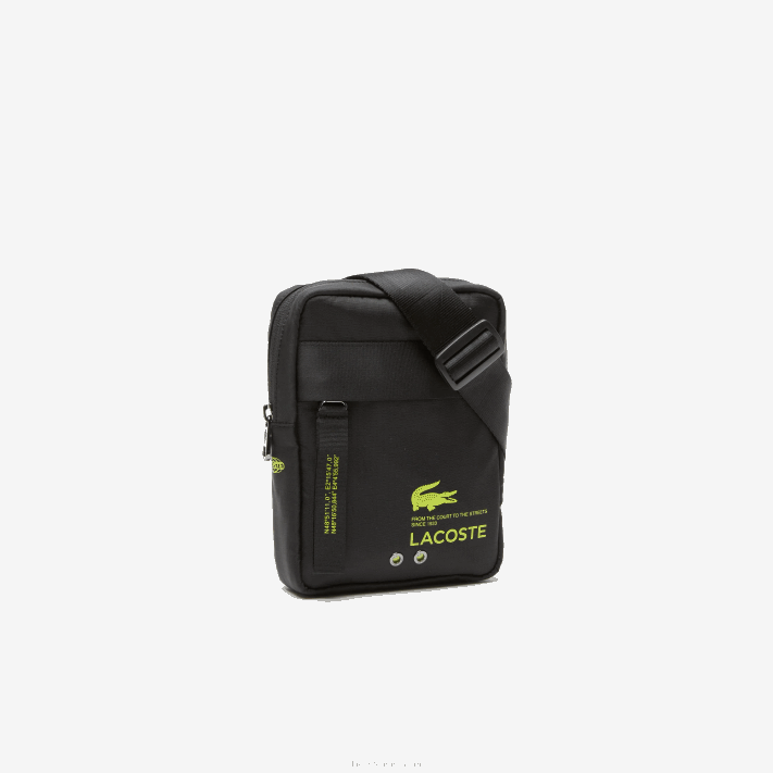 Lacoste bolsa transversal com zíper vertical de marca mulheres noir cal k68 88BL2090 - Image 4