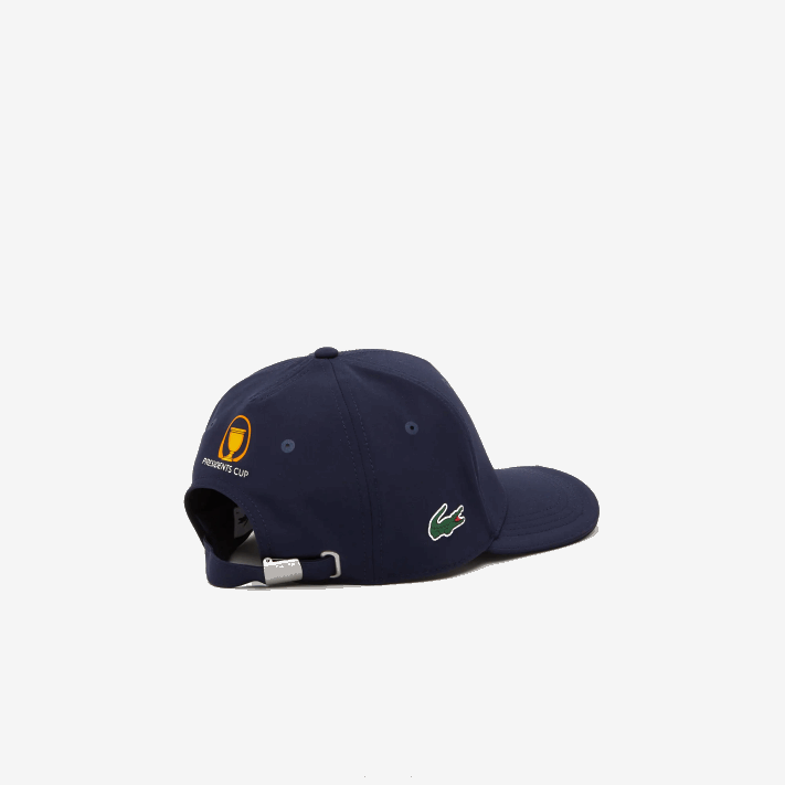Lacoste boné ajustável da bandeira americana do esporte da taça dos presidentes homens azul marinho 166 88BL2331 - Image 2