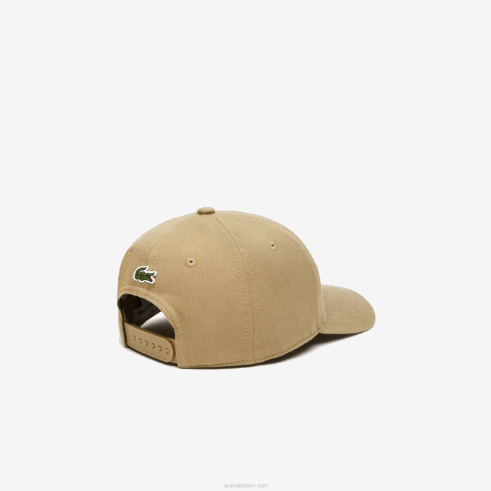 Lacoste boné ajustável de ilhós de contraste crianças bege cb8 88BL2167 - Image 2