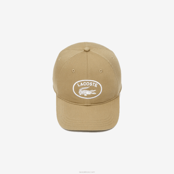 Lacoste boné ajustável de ilhós de contraste crianças bege cb8 88BL2167 - Image 3