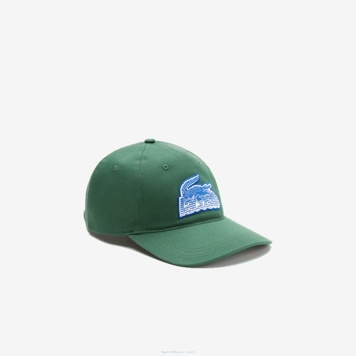 Lacoste boné com marca de patch de crocodilo homens verde 132 88BL2147 - Image 1