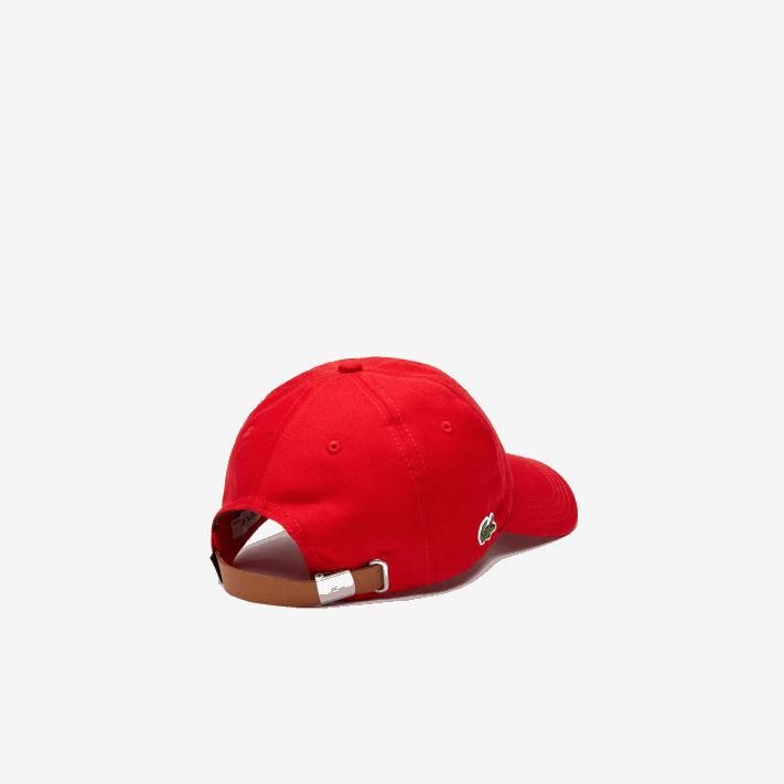 Lacoste boné de algodão com alça contrastante homens vermelho 240 88BL2320 - Image 2