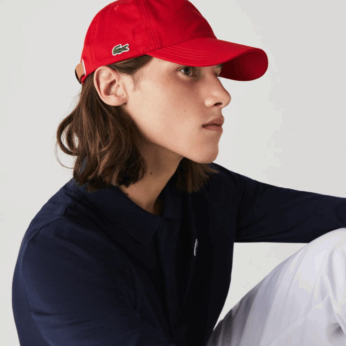 lacoste_bone_de_algodao_com_alca_contrastante_homens_vermelho_240_88bl2320.png Lacoste boné de algodão com alça contrastante homens vermelho 240 88BL2320 - Image 1
