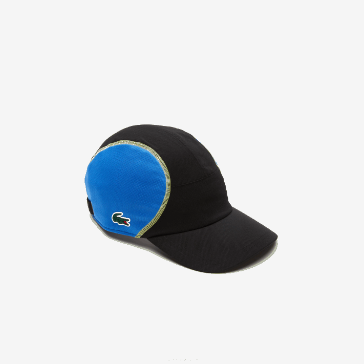 lacoste_bone_de_painel_de_malha_de_tenis_homens_preto_azul_amarelo_xis_88bl2143.png Lacoste boné de painel de malha de tênis homens preto azul amarelo xis 88BL2143 - Image 1