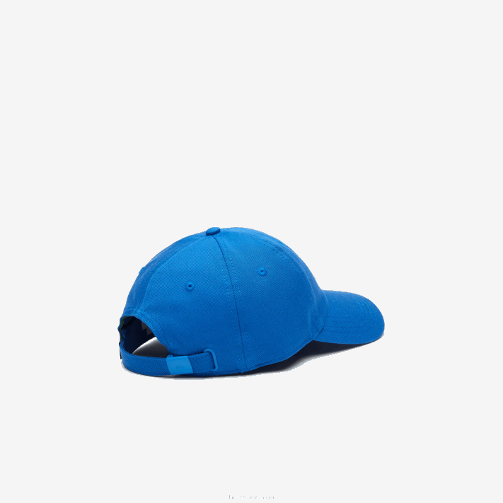 Lacoste boné de sarja de algodão orgânico ajustável homens azul kxb 88BL2145 - Image 2