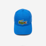Lacoste boné de sarja de algodão orgânico ajustável homens azul kxb 88BL2145 - Image 3