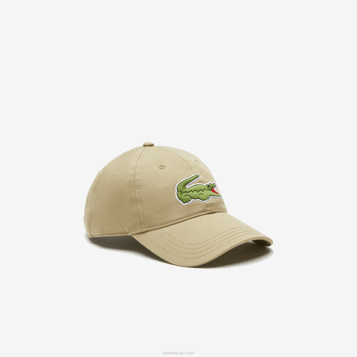 lacoste_bone_de_sarja_de_algodao_organico_ajustavel_homens_bege_cb8_88bl2138.png Lacoste boné de sarja de algodão orgânico ajustável homens bege cb8 88BL2138 - Image 1