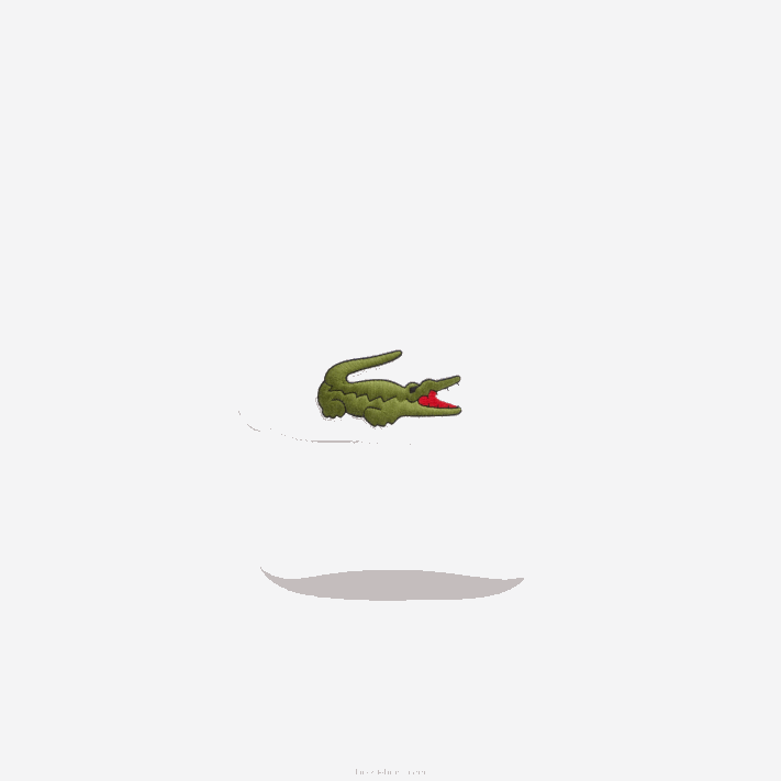 Lacoste boné de sarja de algodão orgânico ajustável homens branco 001 88BL2139 - Image 3