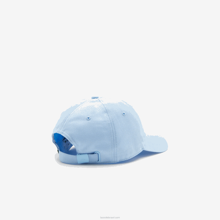 Lacoste boné de sarja de algodão orgânico ajustável homens hbp azul 88BL2266 - Image 2