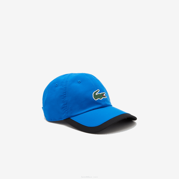 Lacoste boné leve com borda de contraste esportivo homens azul preto 6j4 88BL1933 - Image 1