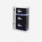 Lacoste boxer de algodão ultra macio pacote com 3 homens azul marinho vc 88BL1578 - Image 5