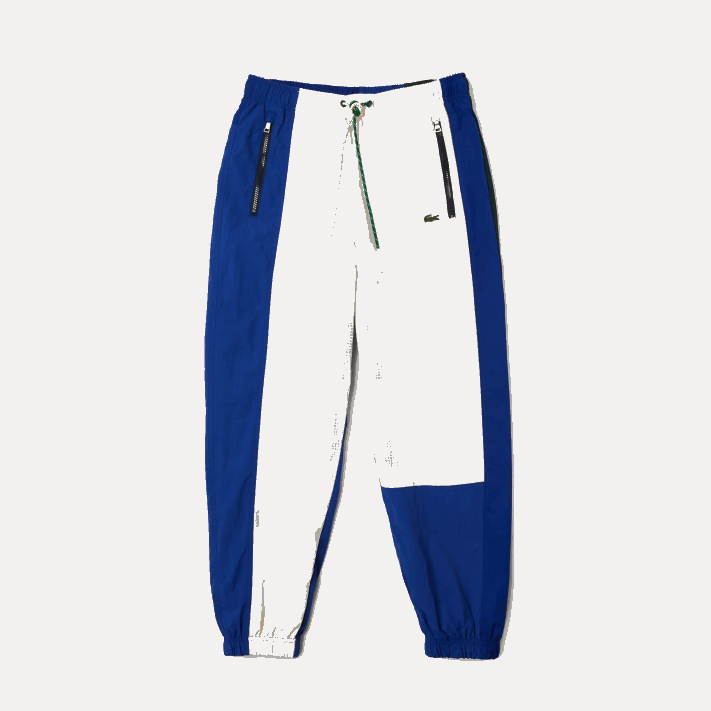Lacoste calça de corrida colorblock light ao vivo homens branco azul verde x53 88BL1150 - Image 1