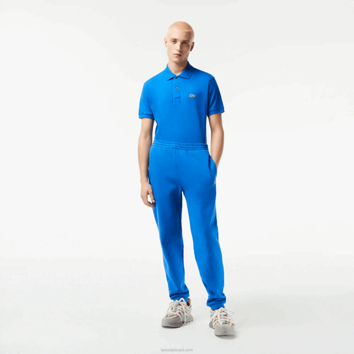 Lacoste calça de moletom de ajuste cônico homens azul kxb 88BL357 - Image 1