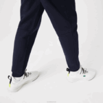 Lacoste calça de moletom de ajuste cônico homens azul marinho 166 88BL348 - Image 4
