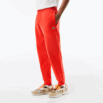 Lacoste calça de moletom de ajuste cônico homens laranja 02k 88BL374 - Image 2