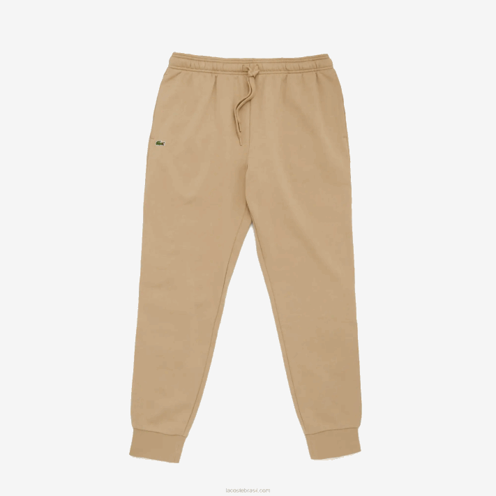 Lacoste calça de moletom de tênis de lã esportiva homens bege 02s 88BL1202 - Image 1