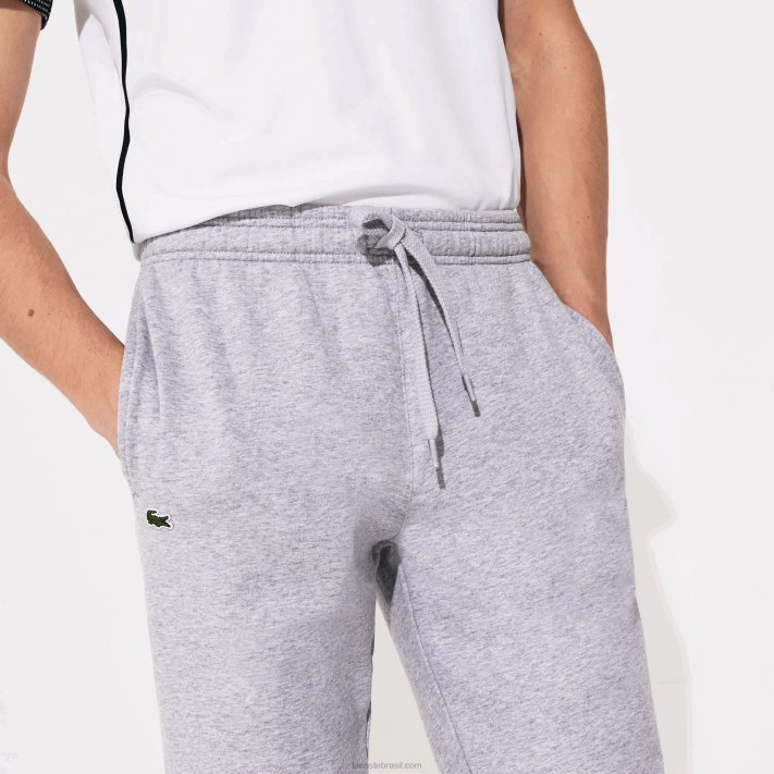 Lacoste calça de moletom de tênis de lã esportiva homens chine cinza cca 88BL964 - Image 6