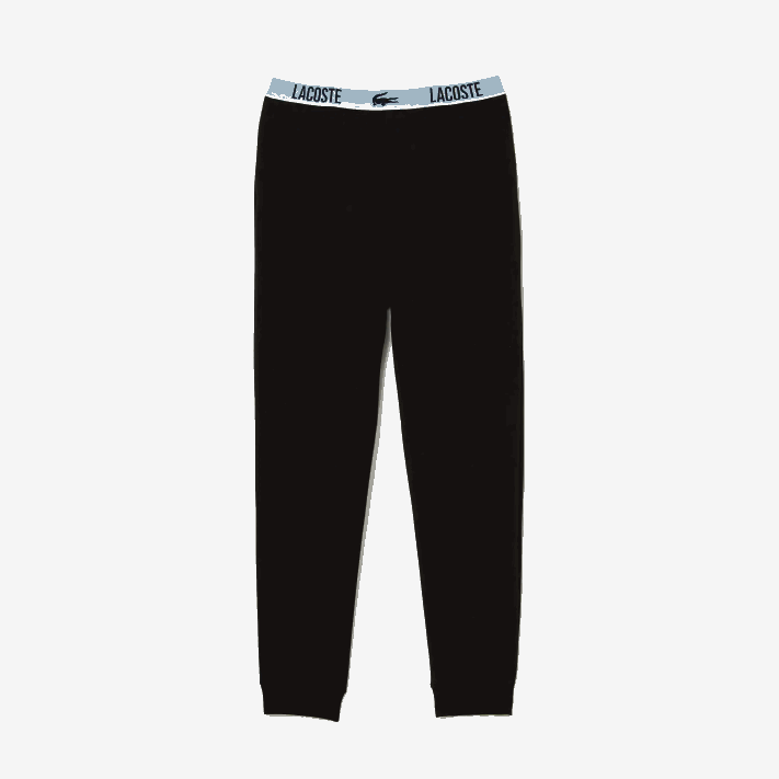 Lacoste calça de pijama com estampa de crocodilo de marca homens preto 031 88BL1523 - Image 5