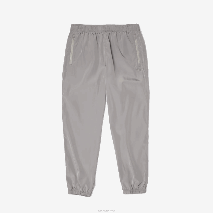 Lacoste calça de trilha com coordenadas gps homens cinza kzw 88BL303 - Image 4