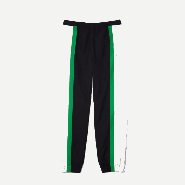 Lacoste calça esportiva color block leve e repelente à água homens azul marinho branco verde 19v 88BL1180 - Image 5
