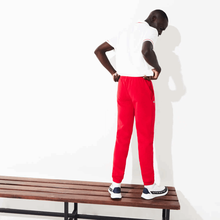 Lacoste calça esportiva de lã para tênis homens vermelho 240 88BL1153 - Image 3