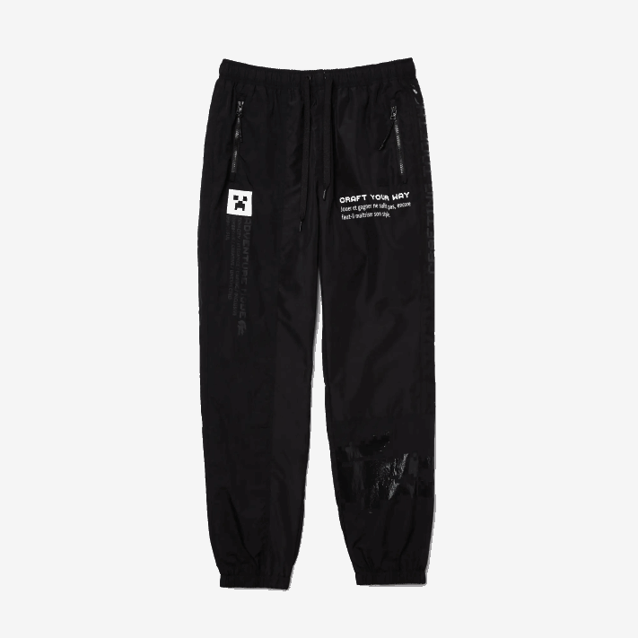Lacoste calça esportiva de náilon live x minecraft homens preto 031 88BL1175 - Image 5