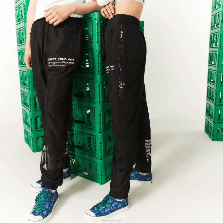 Lacoste calça esportiva de náilon live x minecraft homens preto 031 88BL1175 - Image 6