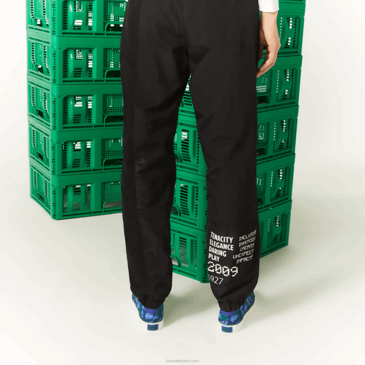 Lacoste calça esportiva de náilon live x minecraft homens preto 031 88BL1175 - Image 10