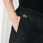 Lacoste calça esportiva de tafetá com tecelagem de diamante homens preto 031 88BL1113 - Image 6