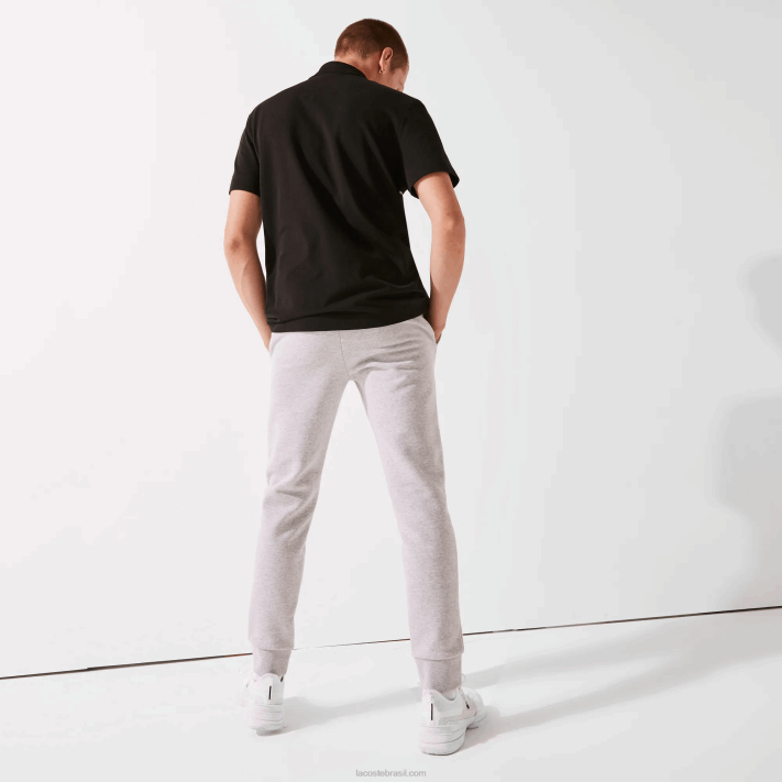 Lacoste calça esportiva de tênis de lã de algodão homens chine cinza cca 88BL1204 - Image 3