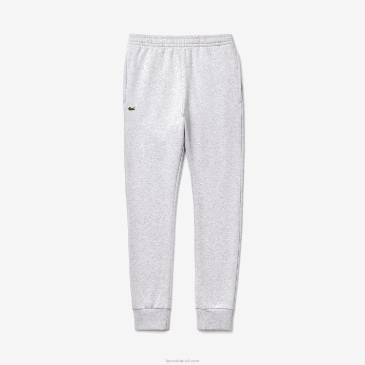 Lacoste calça esportiva de tênis de lã de algodão homens chine cinza cca 88BL1204 - Image 5