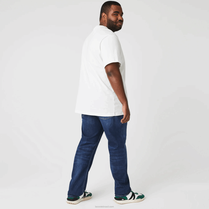 Lacoste calça jeans slim fit de algodão homens azul mk9 88BL419 - Image 9