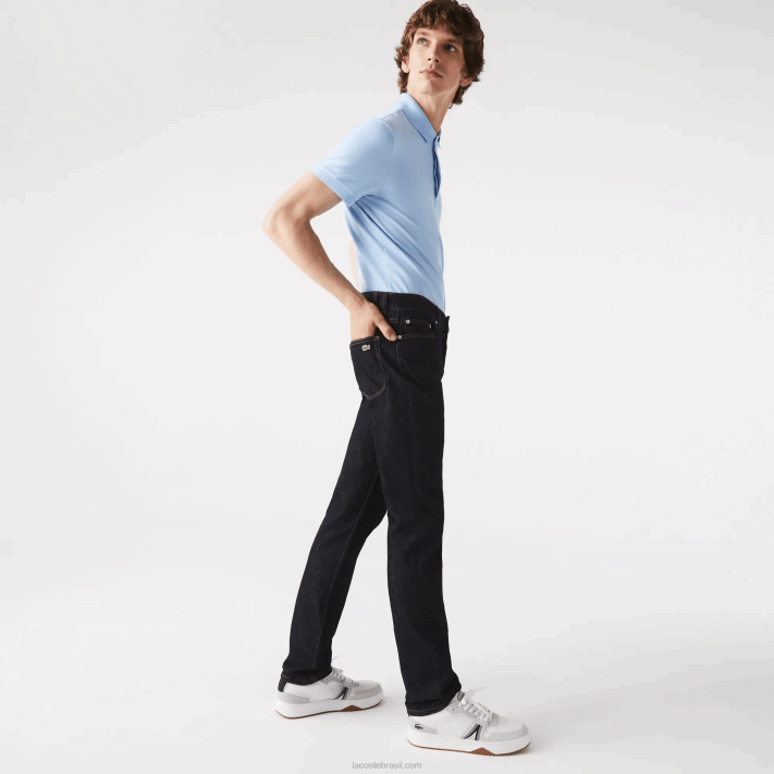 Lacoste calça jeans slim fit de algodão homens azul ml4 88BL420 - Image 2