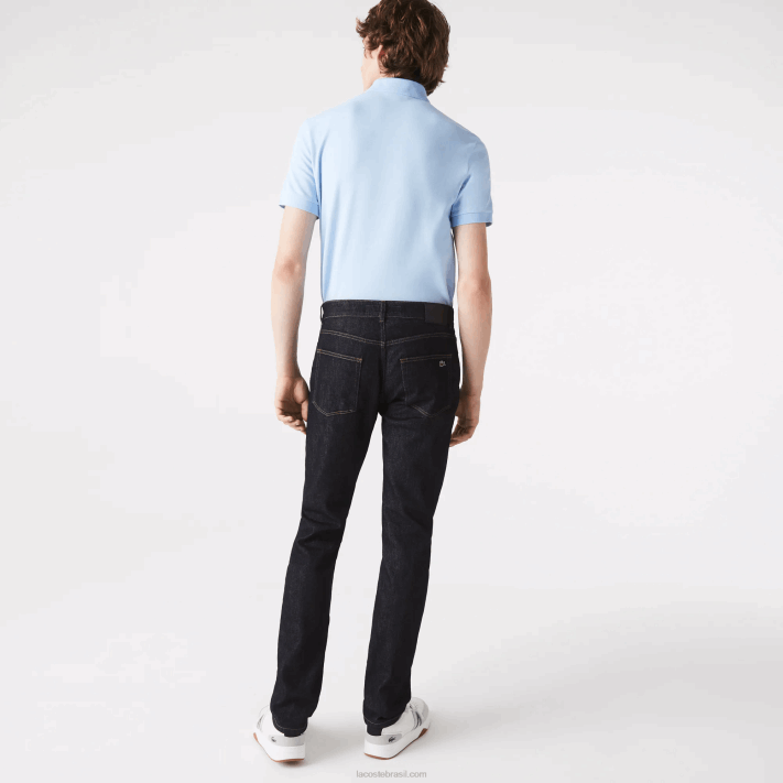 Lacoste calça jeans slim fit de algodão homens azul ml4 88BL420 - Image 3