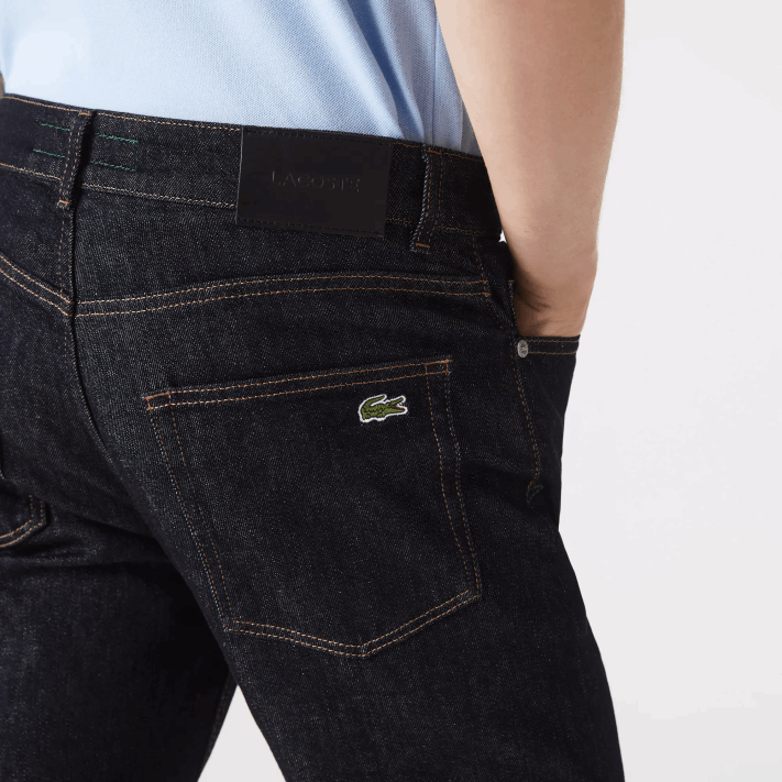 Lacoste calça jeans slim fit de algodão homens azul ml4 88BL420 - Image 4