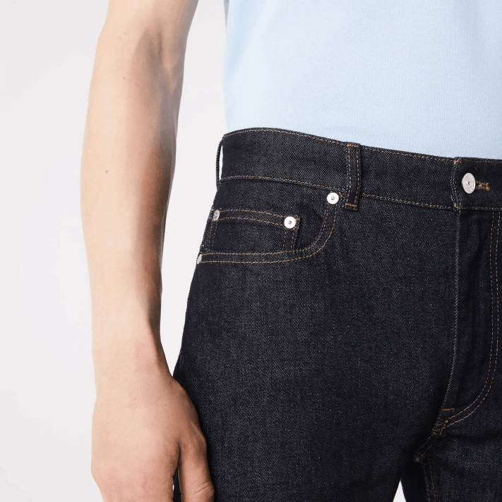 Lacoste calça jeans slim fit de algodão homens azul ml4 88BL420 - Image 7