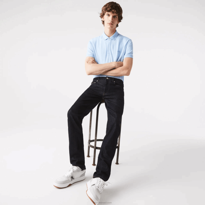 Lacoste calça jeans slim fit de algodão homens azul ml4 88BL420 - Image 1
