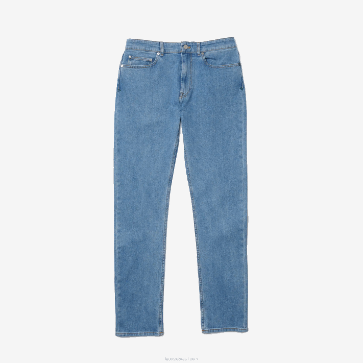 Lacoste calça jeans slim fit de algodão homens mku azul 88BL418 - Image 4