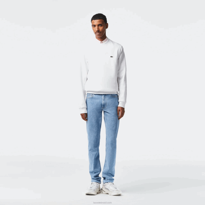 Lacoste calça jeans slim fit de algodão homens mku azul 88BL418 - Image 1
