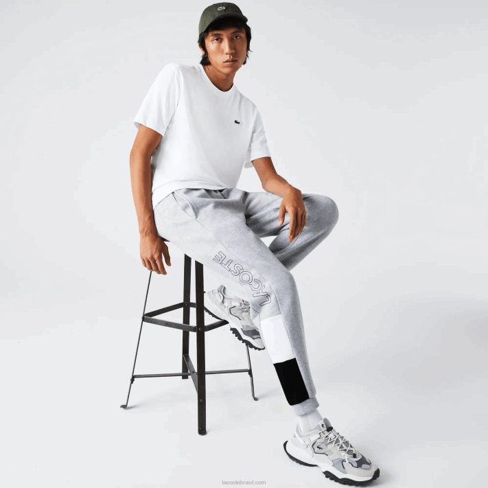 lacoste_calcas_de_jogging_de_la_colorblock_de_marca_homens_lombo_cinza_branco_preto_p0f_88bl1108.png Lacoste calças de jogging de lã colorblock de marca homens lombo cinza branco preto p0f 88BL1108 - Image 1