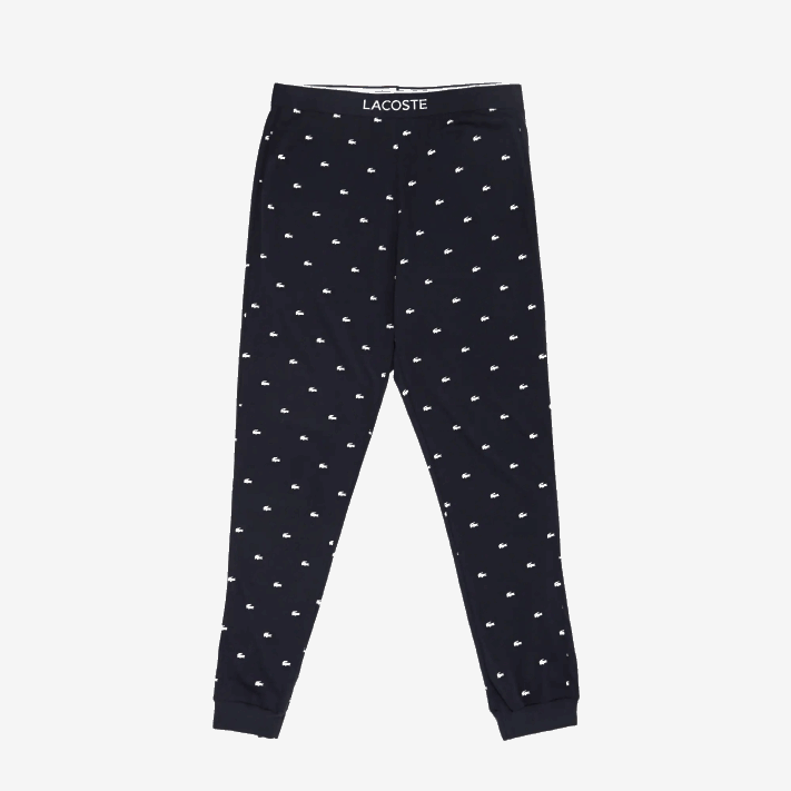 lacoste_calcas_de_pijama_de_jersei_homens_preto_branco_258_88bl1352.png Lacoste calças de pijama de jérsei homens preto branco 258 88BL1352 - Image 1