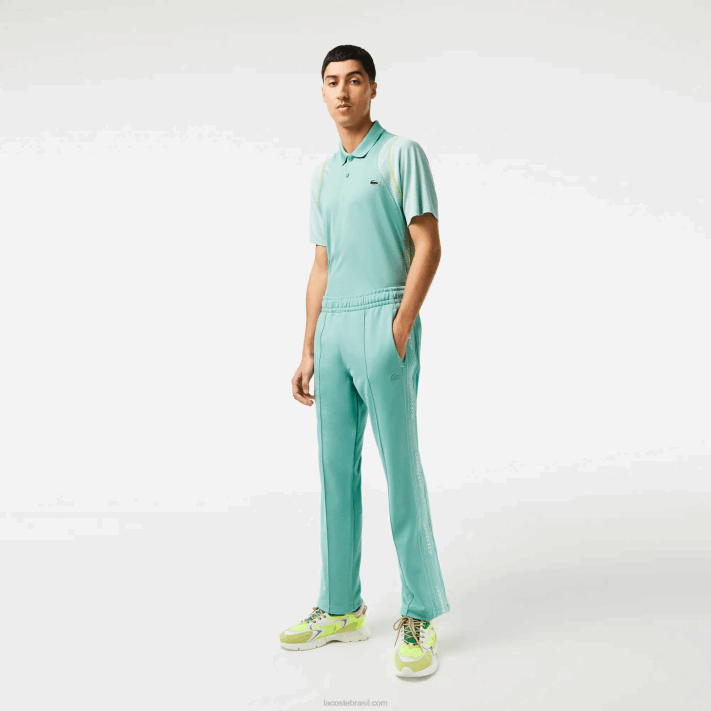 lacoste_calcas_de_pique_de_ajuste_regular_homens_verde_3a4_88bl337.png Lacoste calças de pique de ajuste regular homens verde 3a4 88BL337 - Image 1