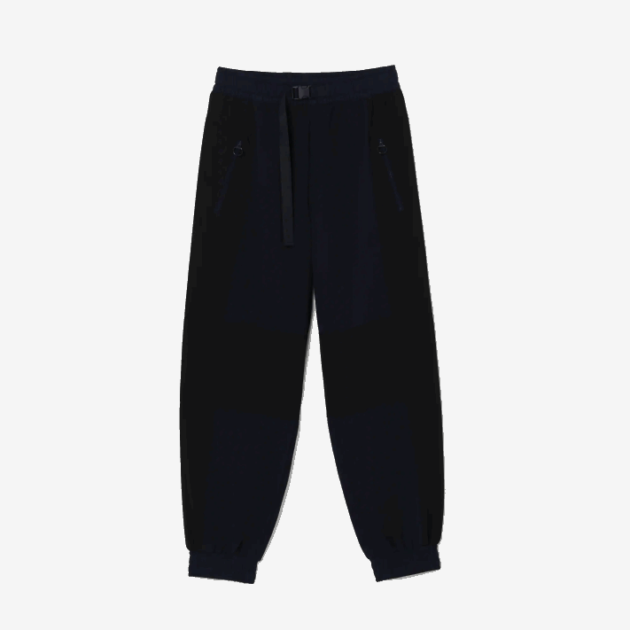 Lacoste calças de treino colorblock distintivo mulheres azul marinho preto r8p 88BL2552 - Image 5