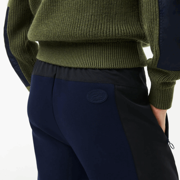 Lacoste calças de treino colorblock distintivo mulheres azul marinho preto r8p 88BL2552 - Image 8