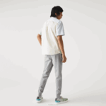 Lacoste calças de treino de mistura de algodão mesclado slim fit homens lombo cinza 4jv 88BL1005 - Image 3