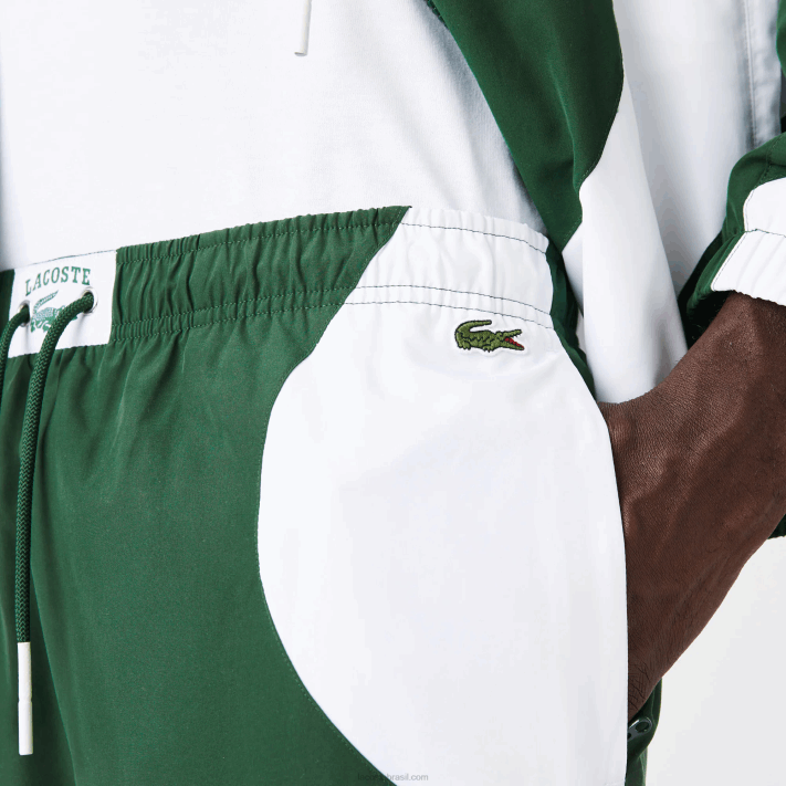 Lacoste calças de trilha gráficas Heritage homens verde branco 291 88BL1072 - Image 4