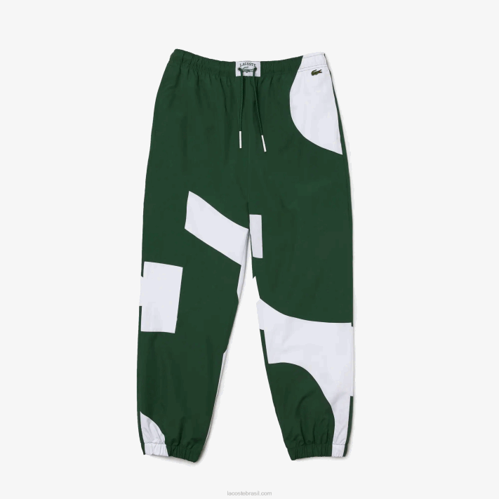 Lacoste calças de trilha gráficas Heritage homens verde branco 291 88BL1072 - Image 5