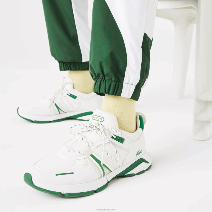 Lacoste calças de trilha gráficas Heritage homens verde branco 291 88BL1072 - Image 8
