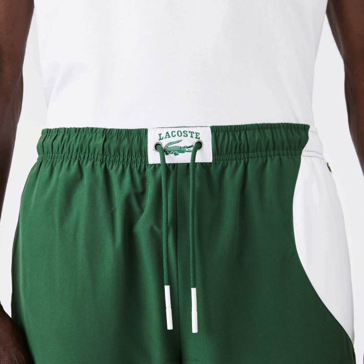 Lacoste calças de trilha gráficas Heritage homens verde branco 291 88BL1072 - Image 9